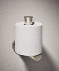 Avid Vertical Toilet Paper Holder in Brushed Nickel Finish No Fuss Quick Change Sleek Modern Bathroom Accessory Wall Mounted