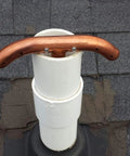 XL Sewer Vent Defroster Skewer For Pipes And Roof Vents Copper Tee Heat Conductor To Melt Ice And Snow Prevent Clogs And Methane Gas Backups Made In USA Durable Copper Construction installed on rooftop vent