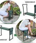 All In One Garden Kneeler And Seat With Knee Cushion And Flip Design For Comfortable Gardening, lightweight, foldable view