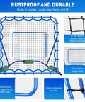 Backyard Rebounder Net For Soccer And Baseball Training 4x4 Foot With Adjustable Angles for control and passing drills
