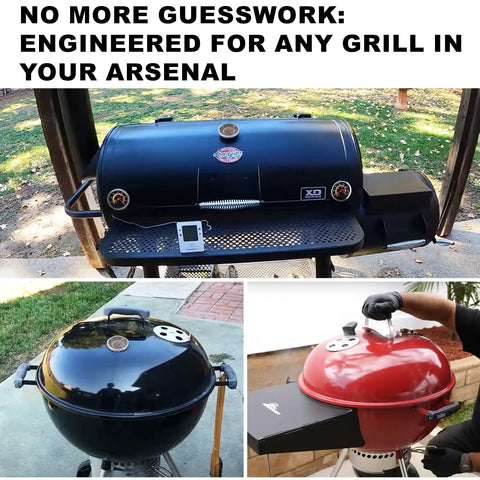 Grill Thermometer Built For Real Grilling With Two And Three Eighths Inch Oversized Dial And 50 To 800 Fahrenheit Range on charcoal grills.