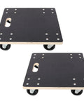 Huge 15 Inch Furniture Dollies With Heavy Duty 1320 Lb Load Capacity Moving Platform For Pianos Safes Fridges Couches And Washing Machines Set Of 2 Smooth Rolling Wood Sliders Easy Transport Black - close-up of two dollies.