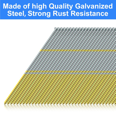 Angled Finish Nail Set 15 Gauge 34 Degree DA Series Galvanized Variety Pack with rust-resistant galvanized steel nails