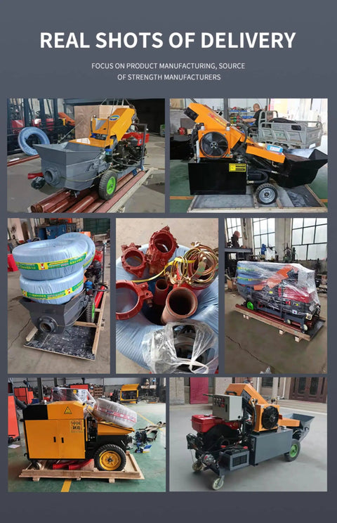 Field Ready Mini Concrete Pump Machine With Portable Hydraulic Setup And Plug And Play Vibrating Screen Filter For No Headache High Pressure Grouting On Any Real Deal Build Site in warehouse delivery setting.