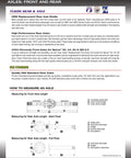 Rear axle bearing and seal kit by Yukon Gear & Axle; OEM rear shafts and front/rear axle diagrams