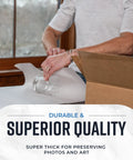 Movers Favorite Packing Paper Sheets 640 count 27 by 17 inches used to wrap glassware for protection during relocation.