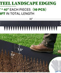 Heavy Duty Flexible Metal Landscape Edging Kit 33 Ft Total 6 Inch Tall By 40 Inch Long Galvanized Steel Border installation