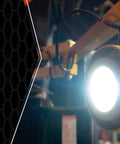 20W LED Dock Light With 40 Inch Folding Arm, 1700 Lumens, IP65 Rated Yellow Job Site Light Built Tough From Durable Metal
