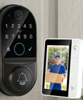 Beefed Up Smart Front Door Lock With 1080P Camera And Infrared Night Vision App Remote Unlock WiFi Direct Real Time Monitoring