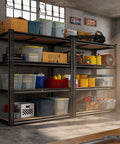 40 Inch Wide Heavy Duty Garage Shelving System With Rolled Edge Columns For Basement Pantry Storage And Workshop Organization Multipurpose Metal Shelves Sturdy Industrial Shelving Racks For Home And Office Use in garage