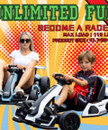 Kids riding K61 Electric Go Kart For Kids 6-12, Adjustable Seat, 24V Ride On Toy With 4 Speed Modes, 300W Motor, Top Speed 8.5 MPH