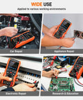 Handheld 3 In 1 Oscilloscope Multimeter And Waveform Generator With 12MHz Bandwidth 50MSaPerS Sampling USB Kit in various uses