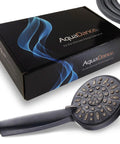 High Pressure Six Setting 4 Inch Handheld Shower Head with Hose in Oil Rubbed Bronze box set