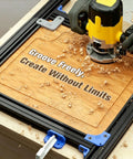 Buttery Smooth Adjustable Router Jig For Cutting Board Handles Corner Guide in use on wood, carving grooves with precision.