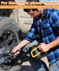 Heavy Duty Steam Jet Nozzle Straight Up Perfect Replacement For McCulloch Models Mc1230 Mc1270 Mc1350 Mc1375 Mc1385 Steam Cleaners in use, cleaning a tire.