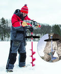 Auger Drill Attachment For Ice Fishing Gear With 7.8 Inch Stopper Disc And 304 Stainless Steel Anchor Adapter Fits 1/2 Inch And Up Drill