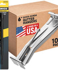 6 Inch Gutter Hanger Kit For Sagging Gutters With Hidden Bracket Clips And Preassembled Screws 100 Pack Plus Bonus 6 Inch Drill Bit