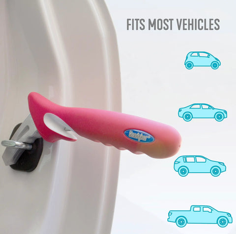 Portable Car Door Grab Bar With Window Breaker And Seat Belt Cutter For Adults And Seniors, Non Slip Grip, Lightweight Vehicle Support Handle For Getting In And Out, Emergency Safety Tools on car door