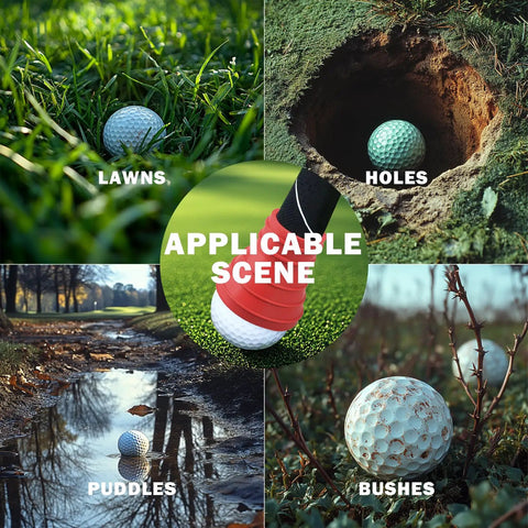 Golf Ball Retriever With Rubber Suction Cup Tool For Easy Ball Retrieval, Durable PVC Build, Lightweight And Portable