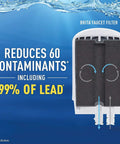 Close-up of Super Easy Faucet Water Filter System Attaches To Your Kitchen Tap For Cleaner Tasting Drinking Water No Tools Needed