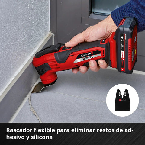All In One Pro Grade 4 Piece Multitool Accessory Set With Flexible Scraper removing adhesive from floor edge