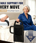 Heavy Duty Bed Rails For Seniors With Non Slip Ergonomic Handle And Storage Pocket Adjustable Tool Free Setup ASTM Approved
