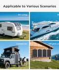 100W Ultra Thin Flexible Solar Panel for 12V systems on RV, boat, campervan, and off-grid cabin with 23% efficiency, ETFE cells