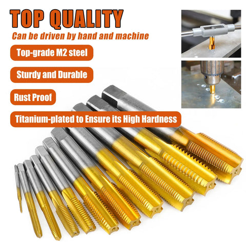 2 Piece M1.4 X 0.3mm Thread Taps Set Pro Grade Must Have M2 HSS Right Hand Tap Titanium Plated with top-grade steel details