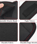 2 Pack Bike Pedal Covers With 3.5mm Neoprene Cushioned Pedal Sleeves For Bicycle Protection Against Scratches And Damage During Storage And Transit, featuring adjustable band, velcro, durable fabric, and edge stitching.