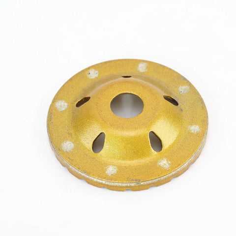 Diamond Concrete Grinding Wheel Cup 3.5 Inch For Angle Grinder With Five Eighths Inch Arbor, side view of wheel