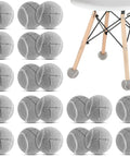 40 Pieces Precut Tennis Ball Chair Feet For Furniture Legs Floor Protection Covers installed on chair legs.