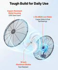 Heavy Duty 18 Inch Wall Mount Fan With IP44 Protection showing impact-resistant metal housing and low noise features.
