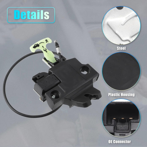 Subaru Legacy And Outback 2010 To 2014 Rear Liftgate Lock Actuator with Cable Replacement Tailgate Latch Assembly Black details