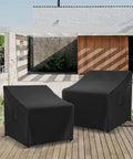 Waterproof Adirondack Chair Covers 2 Pack for Outdoor Patio Furniture Fits Up To 32W x 37D x 36H Inches Black Heavy Duty Weatherproof Protection for Rain Sun Snow Easy Slip On and Off Durable Fabric on chairs on patio