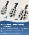 Three DAYUAN exhaust pipe expander tools with gray heads and black handles; 1-1/8 in to 3-1/2 in for automotive use