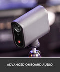 Mevo Start Wireless Streaming Cam With Legit 1080P HD clarity showcasing advanced onboard audio, compact design for streamers.