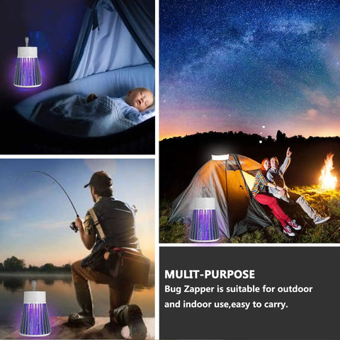 Outdoor No Brainer Bug Zapper Portable Mosquito Killer for camping and home in various outdoor settings and usage scenarios.