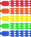 80 Piece Reusable Cable Labels Kit With 1.77 Inch Tags in five colors attached to cables