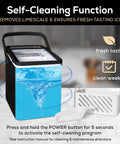 Portable Countertop Ice Maker With Self Cleaning Produces 26 Lbs A Day Ice Ready In 6 To 8 Minutes Includes Ice Scoop And Basket