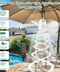 Go To 20 Inch Portable Outdoor Ceiling Fan With Light And Remote For Gazebo Tent Patio Camping 20000mAh Battery Pack