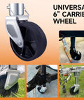 XIANGZI 6-inch trailer jack wheel replacement with pin; black wheel and mounting bracket for 1200lb trailer use