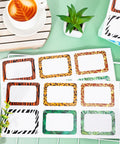 180 Pcs Animal Print Name Tag Stickers Self Adhesive Leopard Safari Labels For Back To School Classroom Desk 3.4 X 2.5 Inch on desk