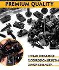 Knockout Quality 60 Piece 1/4 Inch U Nut Clips And Hex Head Auto Body Bolt Kit With Rust Proof Black Phosphate Protective Finish for fender installation.
