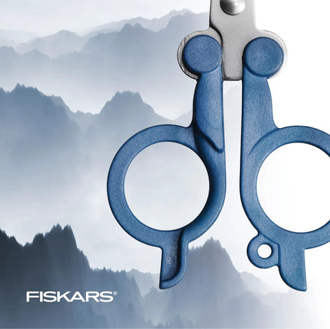 Travel Folding Scissors For Crafting And Quick Snips TSA Compliant Compact Portable With Stainless Steel Blades in Mountain Haze.
