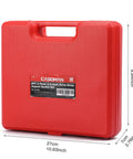 Red carrying case for Eight Piece Deep Impact Socket Set With Three Quarter Inch Drive SAE From One Inch To One And A Half Inch