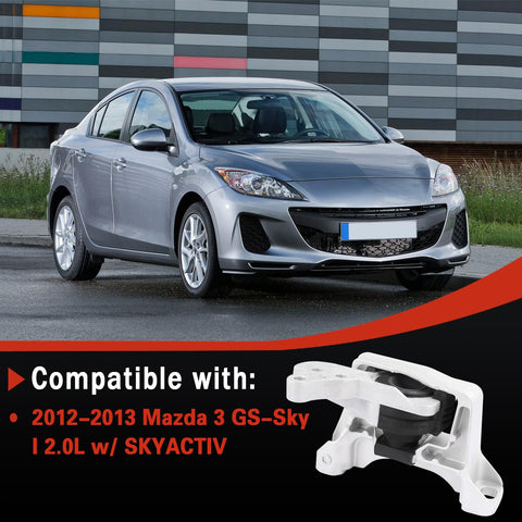Car and Right Engine Mount For 2012-2013 Mazda 3 2.0L GS-Sky And 2012-2013 Mazda 3 I 2.0L, Heavy-Duty Steel And Rubber Construction