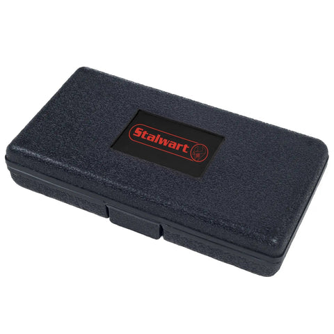 Closed case of the Six-Piece Go-To Home And Office Tool Kit With Hammer, Screwdrivers, Pliers in durable black finish.