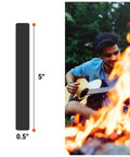 Dual Ferrocerium Rod Fire Starter Set Two One Half Inch By Five Inch Rods For Outdoor Survival, schematic and campfire scene.