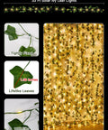 Solar Ivy String Lights Outdoor Waterproof 33Ft 100 LED Fake Vines With Lights