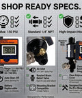 Pro Grade Digital Air Regulator With Water Separator And Moisture Trap Inline Dryer detailed specifications and features